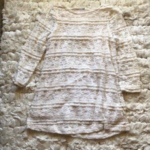 Cute white ruffled dress